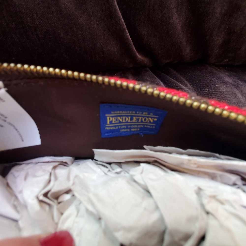 Pendleton Double Zip Clutch Make Up Bag - image 3